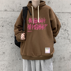 纯棉连帽卫衣男大码运动帽衫宽松薄WY2321-P35 加绒款-P40图片