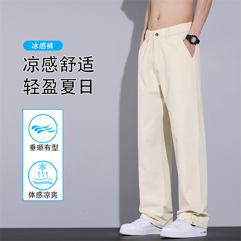 休闲裤2025美式宽松纯色男款潮流百搭简约时尚运动裤K2512-P52图片