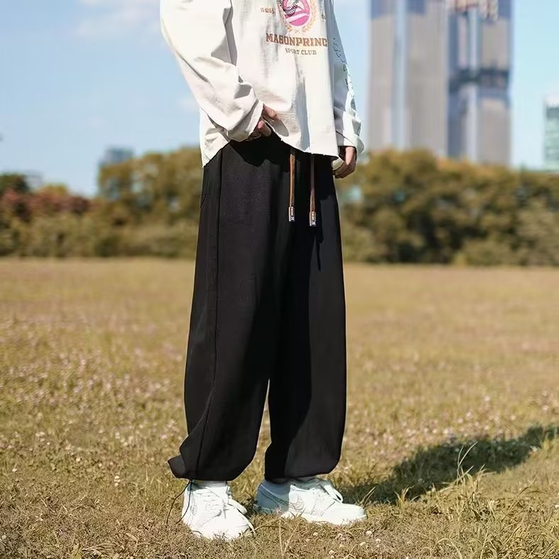 束脚裤男韩版潮流痞子帅气2023夏季新款ins宽松百搭长裤K3657-P28,男装休闲裤,星座412-3