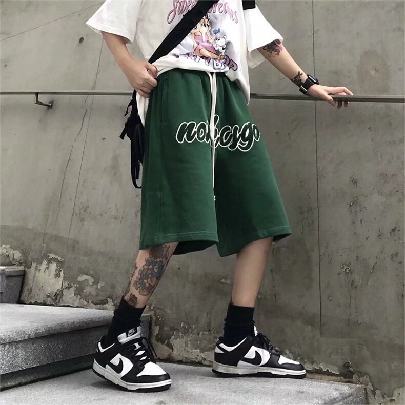 短裤男夏季潮牌ins字母嘻哈外穿沙滩裤薄款宽松五分裤潮DK607-P26,男装牛仔裤,星座1008-2