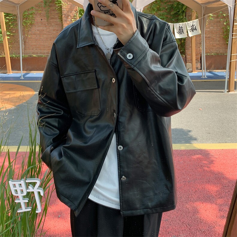现货百搭男士PU皮外套潮情侣款皮夹克,男装夹克,星座510-1