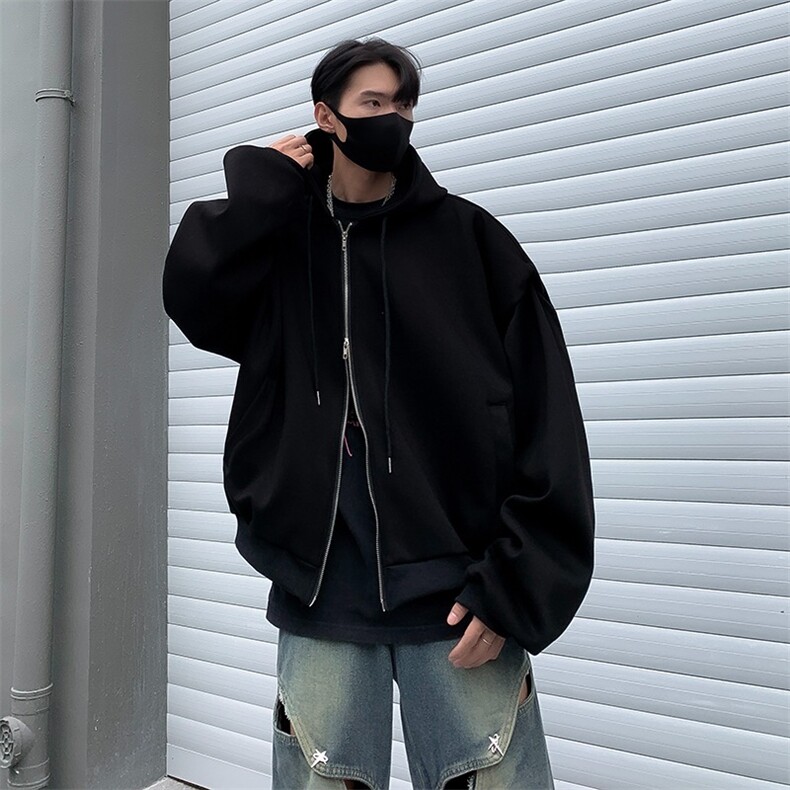 重磅美式夹克外套男生新款秋季潮牌加绒宽松连帽开衫卫衣WC40/P48,男装夹克,星座506
