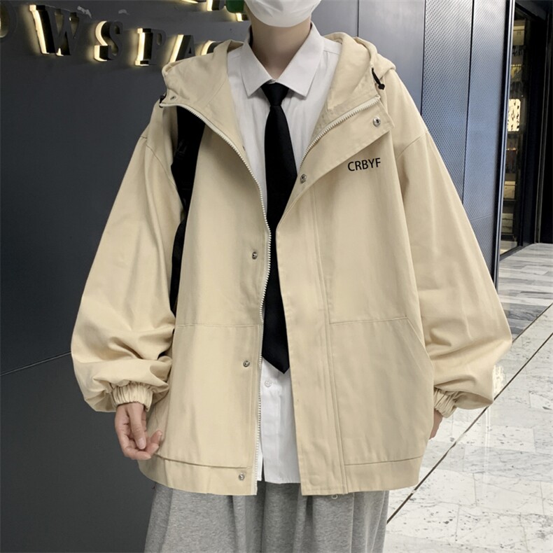 美式oversize外套男春秋季ins潮牌连帽冲锋衣夹克JK058-P60,男装夹克,星座308B-1