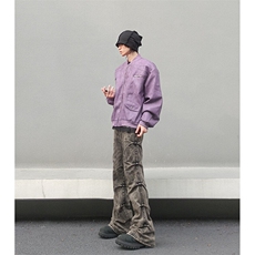 自家图现货！紫色高级短款夹克棒球服痞帅赛车服R3326-P90/已注册，男装夹克，星座1005-4
