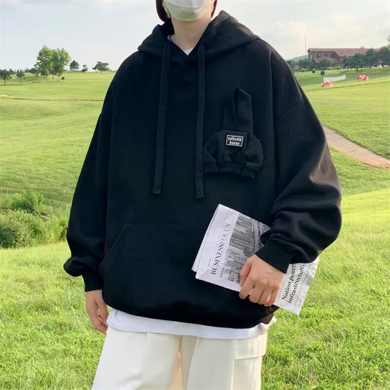2023秋季情侣宽松oversize衣服立体公仔衫连帽卫衣男W5081-P35,男装卫衣,星座512-2