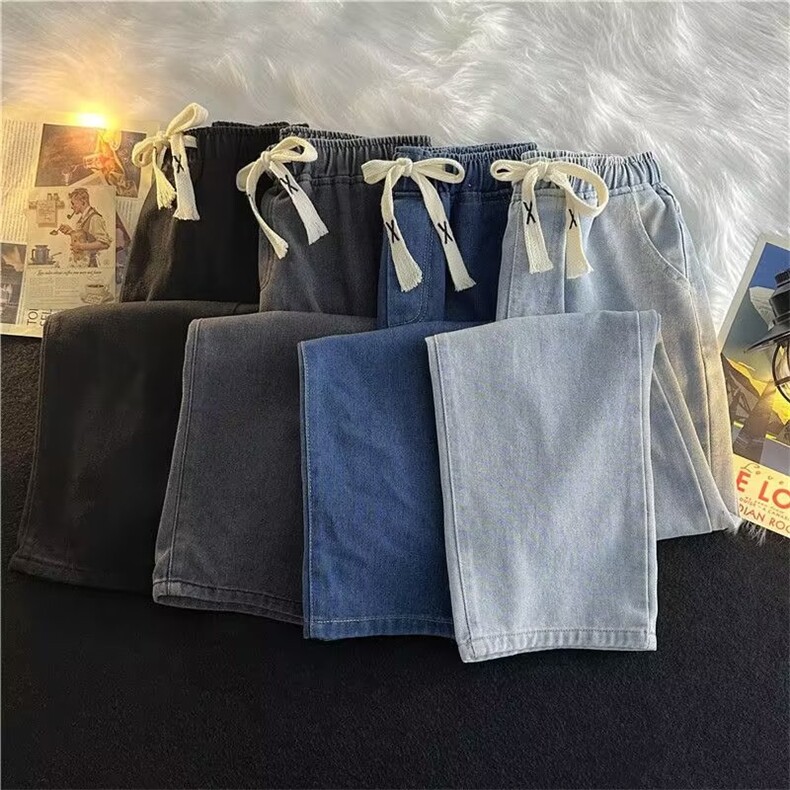 牛仔裤美式oversize街头裤子高街ins宽松直筒垂感阔腿裤N5820-P30,男装牛仔裤,星座1008