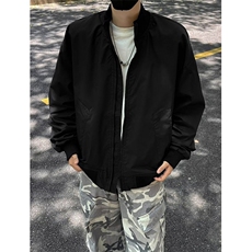 秋季美式飞行夹克外套男休闲宽松男装简约纯色棒球服JC444，男装夹克，星座1116A（原606A-3）