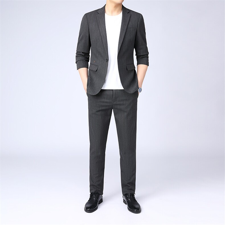 GDN5165四季款新款男士礼服西装修身商务休闲男装西服两件套装,男装西服套装,电商B360