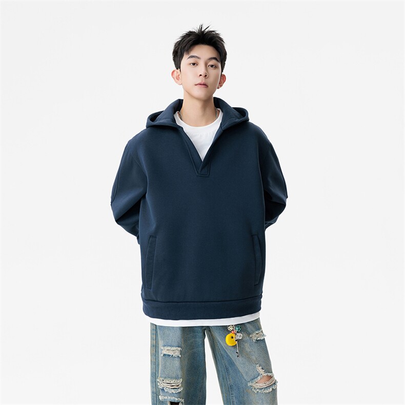 无影墙重磅百搭外套男宽松套头连帽卫衣落肩袖-A2277TP55控99，女装短外套，电商B241