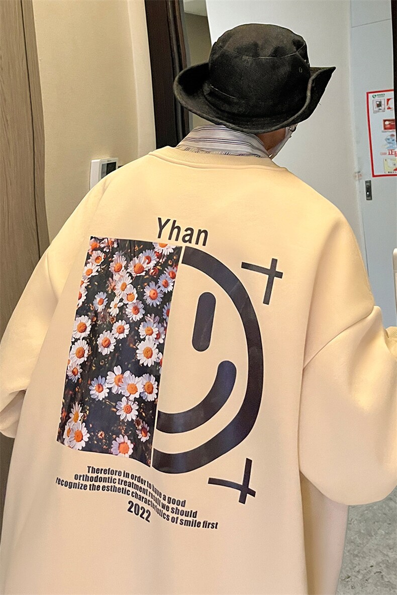 抖音供货、复合360克现货足印花圆领卫衣宽松D223A-WY22879-P40,男装卫衣,电商019-1