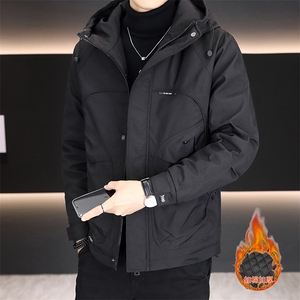 加棉加厚外套男士休闲连帽夹克潮流时尚男棉衣NM7932-P110图片