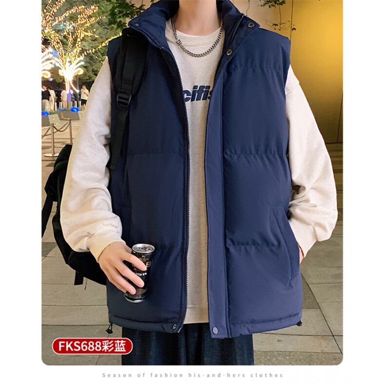 冬季棉马甲日系cityboy加厚保暖百搭情侣棉衣男痞帅外穿背心外套,男装背心/马甲,星座1013