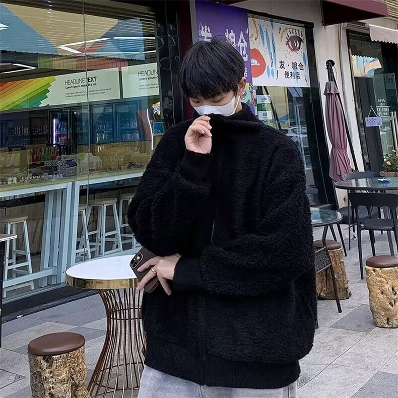 秋冬设计师款时尚百搭宽松痞帅ing开衫立领男毛衣外套M5702,男装卫衣,星座1116A-1（原606A）