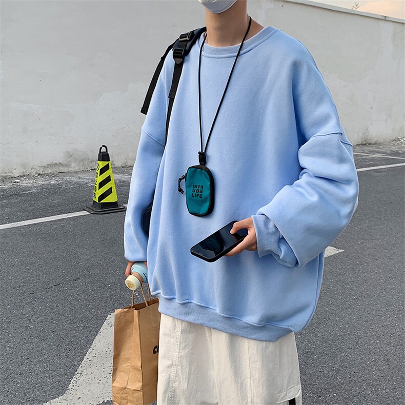 21秋季新款潮流大码卫衣男中性情侣套头衫WY98P25控38,男装卫衣,电商A089-1