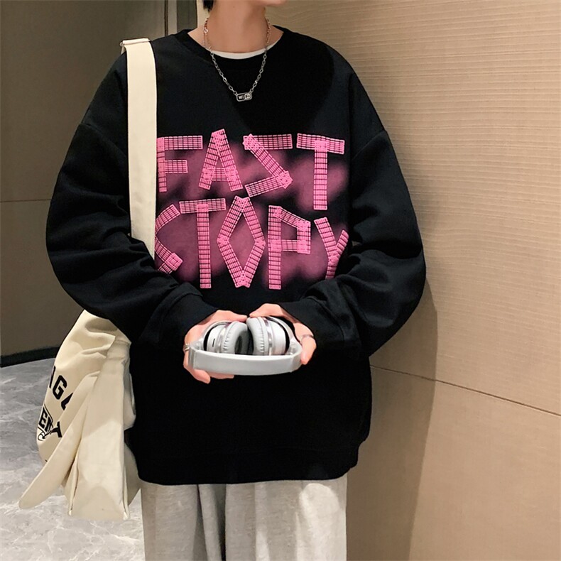 【新品】8810-2-P41 2026年春季新款圆领卫衣男休闲宽松百搭上衣图片