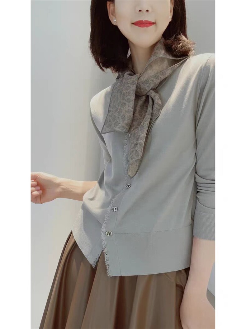 小蛮腰可机洗毛边开衫16针精纺纯毛，女装针织衫/毛衣，杭跃羊绒