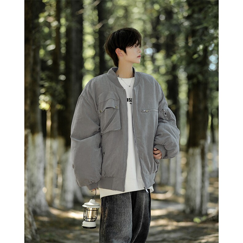 美式高街飞行员夹克棉服外套男冬季工装棒球上衣M0857-P105,男装夹克,星座308B-2