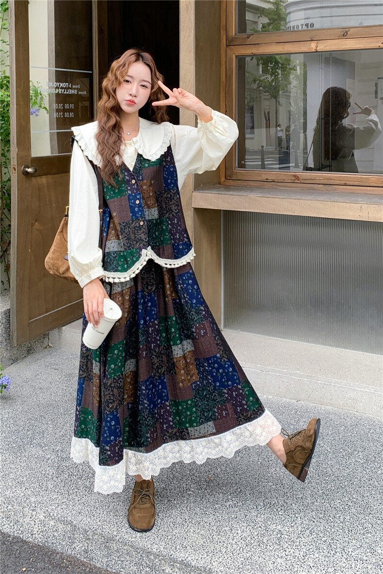 【档口有货】森系套装5568马甲两件套P165K248三件套P215K318,女装套装/套裙,2D112