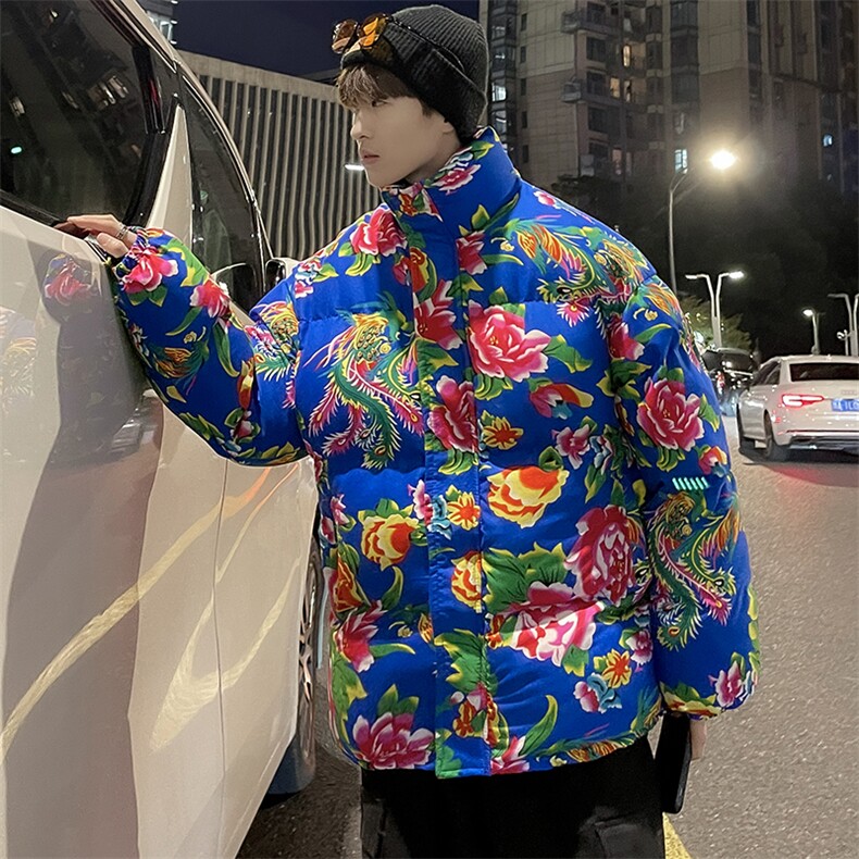MY203东北大花布冬季棉衣外套大码风民族风棉衣棉袄情侣外衣,男装棉衣,星座115A(原星座507）