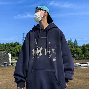 抖音得物供货 可提供视频 春装重磅美式宽松连帽卫衣DL2452图片