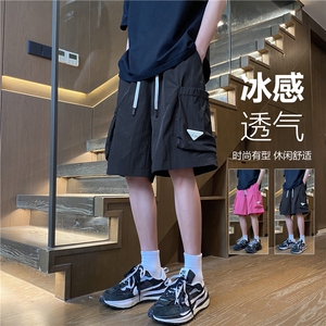抖音品质夏季新款潮流冰丝透气宽松短裤B315-K24146-特p30控58图片