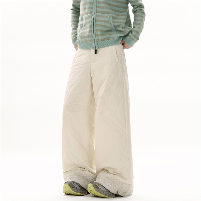 XZ612-K530-P75控108冬季棉裤阔腿裤羊羔绒保暖防风滑雪裤加厚，男装棉裤，星座612