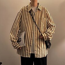 A948P45春季美式复古刺绣长袖衬衫男宽松休闲百搭上衣，男装衬衫，星座512-6