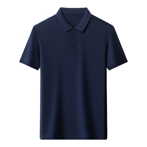 夏季新款男士翻领短袖t恤中年有领男装上衣服休闲POLO衫图片