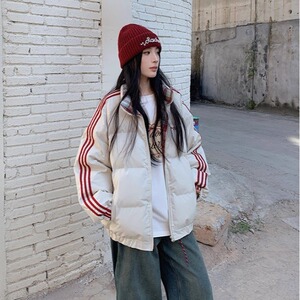 棉服男女款冬季新款保暖立领棉袄子外套情侣棉衣 网络图图片