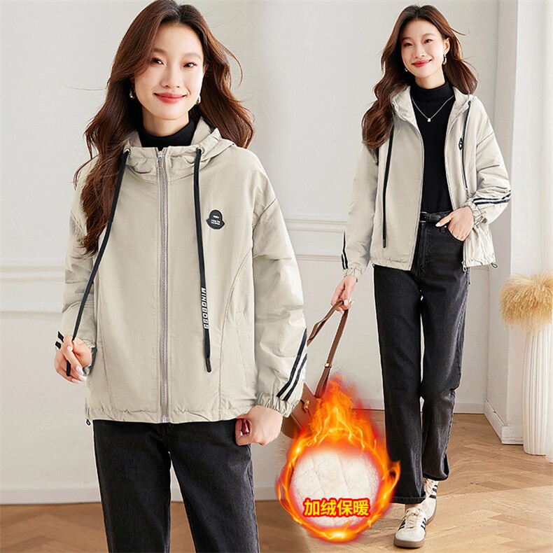 连帽工装加绒派克服外套女冬季2024新款宽松休闲短款加厚保暖棉服,女装棉衣/棉服,以桐