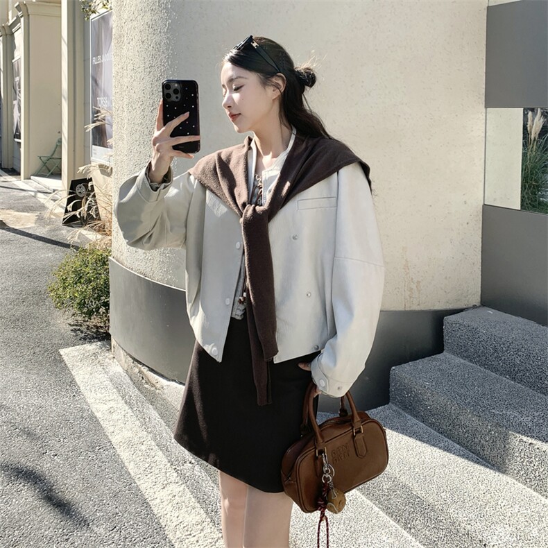 主推店里大货数据好新款小个子可穿皮衣外套p155k248,女装短外套,2C295