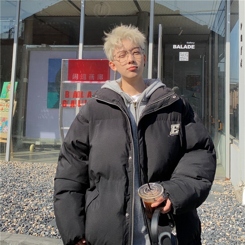 冬新款机理感暗条纹立领棉衣加厚棉袄MY237-P105控148抖音控168图片