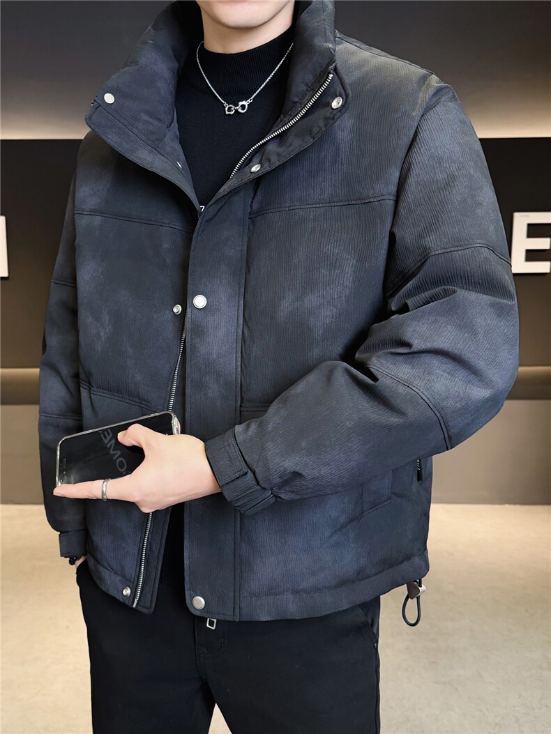 标90男休闲立领羽绒服图案面包服外套上衣A329-YR2553-P255,男装羽绒服,电商A329