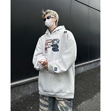 民族风刺绣卫衣女春秋季美式高街重磅连帽衫外套，男装卫衣，星座716-3