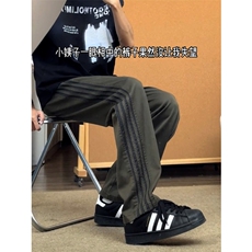 【网图】B221美式ins宽松直筒三条织带休闲裤LK25470-特P40控68，男装休闲裤，电商B221