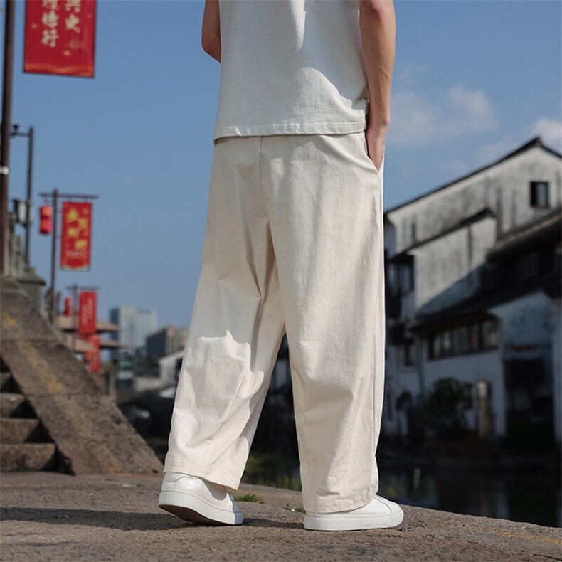 风春夏棉麻休闲裤子男宽松大码亚麻长裤K600-P65高品质！,男装休闲裤,星座313B-4（原星座309A-1）