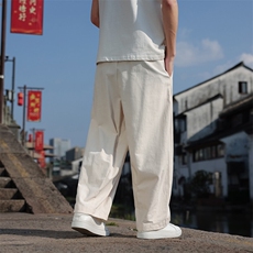 风春夏棉麻休闲裤子男宽松大码亚麻长裤K600-P65高品质！，男装休闲裤，星座313B-4（原星座309A-1）