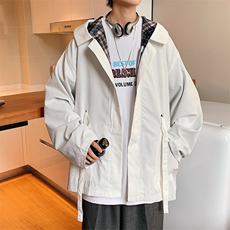 秋装休闲宽松百搭外套嘻哈新款潮牌男纯色夹克棒球服W1443-P55，男装夹克，星座512-4
