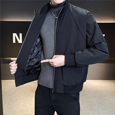 标50绒立领男士羽绒服冬季2025新款夹克外套A313-25658-P215，男装夹克，电商A313