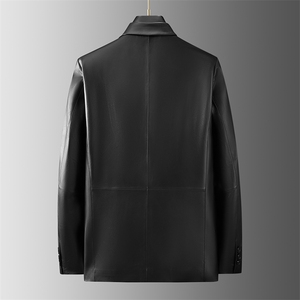 881106秋冬新款海宁皮衣男绵羊皮西服商务男装P700图片