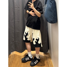 刺绣休闲短裤男女高街运动休闲宽松小众百搭五分裤潮牌GK166-p29，男装牛仔裤，星座1008