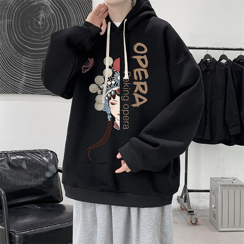 WY2161-P35加绒款-P40纯棉连帽卫衣男大码运动帽衫宽松薄外套男,男装卫衣,电商A040