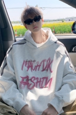 华棉秋冬内景重磅大码连帽卫衣男潮牌宽松外套WY00779/P45加绒P50，女装短外套，电商B316