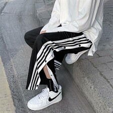 排扣裤子男运动休闲长裤宽松阔腿裤cba全开训练篮球裤夏k410-p35图片