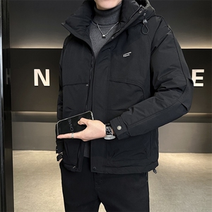 L-5XL MY619-P175 双色连帽棉衣男 填充物 石墨烯生物绒棉图片