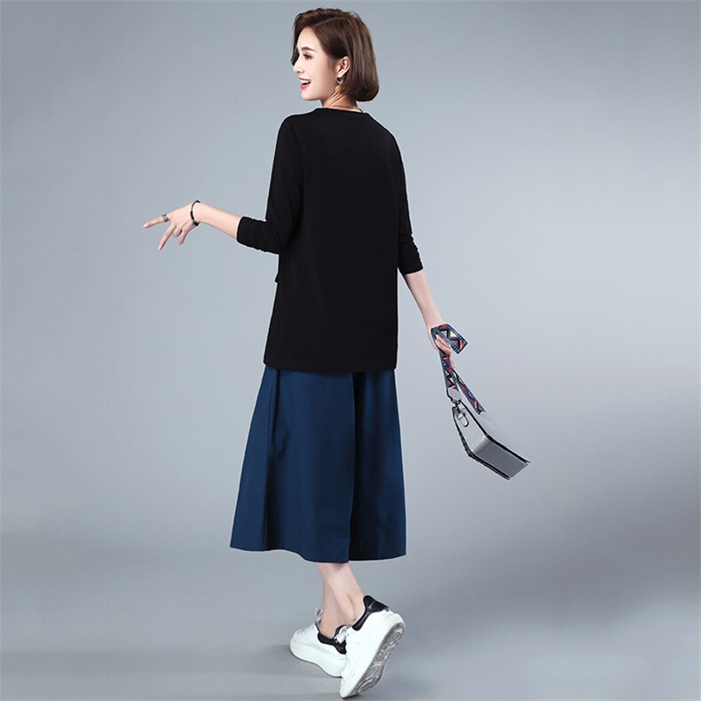 2022年春季新款休闲套装女洋气时髦韩版宽松显瘦两件套装阔腿裤子,女装套装/套裙,简韵佳
