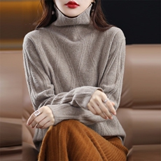 2025年秋季新款百搭女士工龄菱形长袖羊毛衫，女装羊毛衫，春贝羊绒