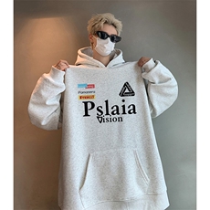 抖音得物供货提供视频秋冬重磅美式宽松织带连帽卫衣0440，男装卫衣，电商A486
