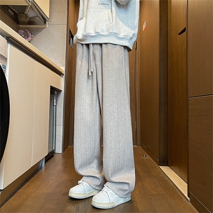 YK86115-P40加绒P46人棉%氨纶3%涤纶72%秋冬新款直筒卫裤男,胖人怎么穿搭儿童图片