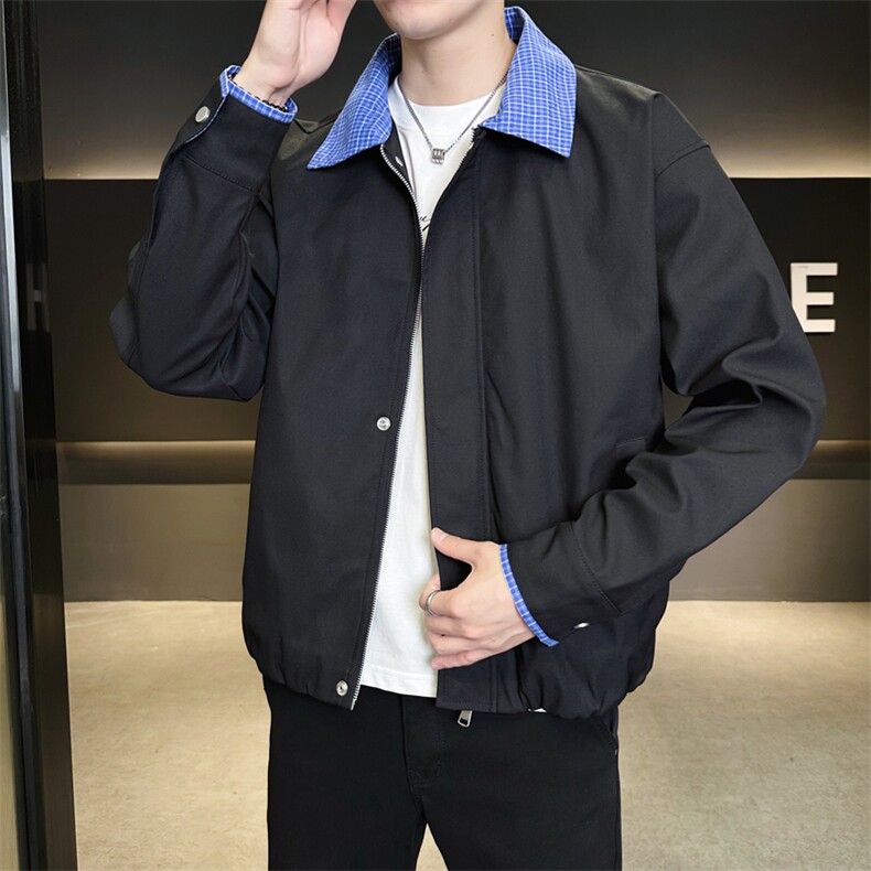 美式格子拼接cleanfit外套男设计感小众高级夹克JK265-P70,男装夹克,星座308B-2